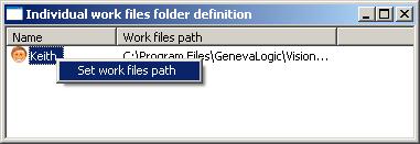 In the Properties window, on the Work files folder destination tab, click Users. 3.