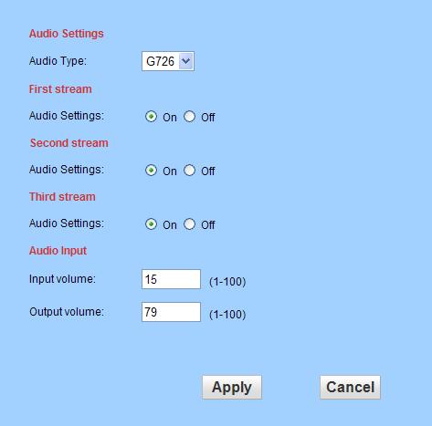 1) Audio setting: choose on means add audio singal when coding, choose off means do not add audio singal when coding.