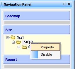 To change existing sensors and data logger configuration, right click on the data logger or sensor in the navigation panel and select Property.
