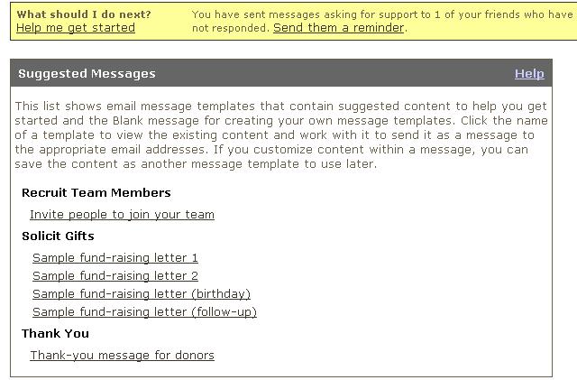Step 9 Send e-mails Send e-mails to your friends, family, and colleagues requesting donations or for them to join your team.