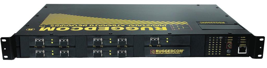 RuggedSwitch RSG2200NC Modularity: XX5 available slots XXDual and single port modules XXUp to 9 Gigabit ports Ethernet Modules Mounting Options