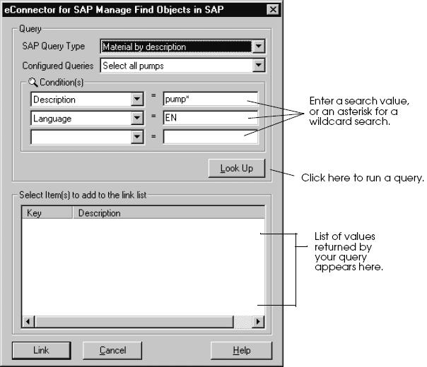 Using the Manage Component Figure 3. Content Services Manage Find Objects in SAP dialog box 5.