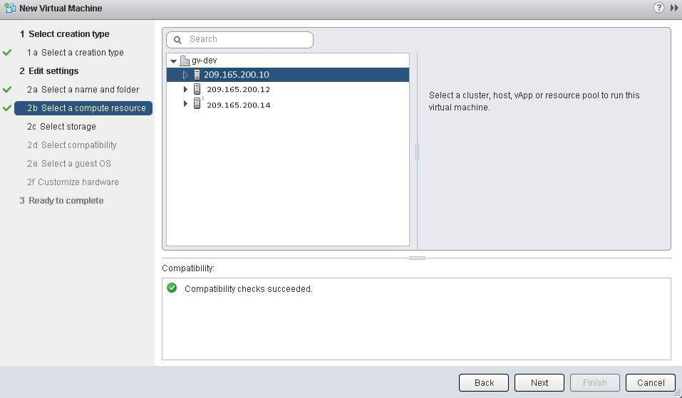 Configuring a Virtual Machine Using vsphere Web Client Figure 12: Select Computer Resource Click Next to