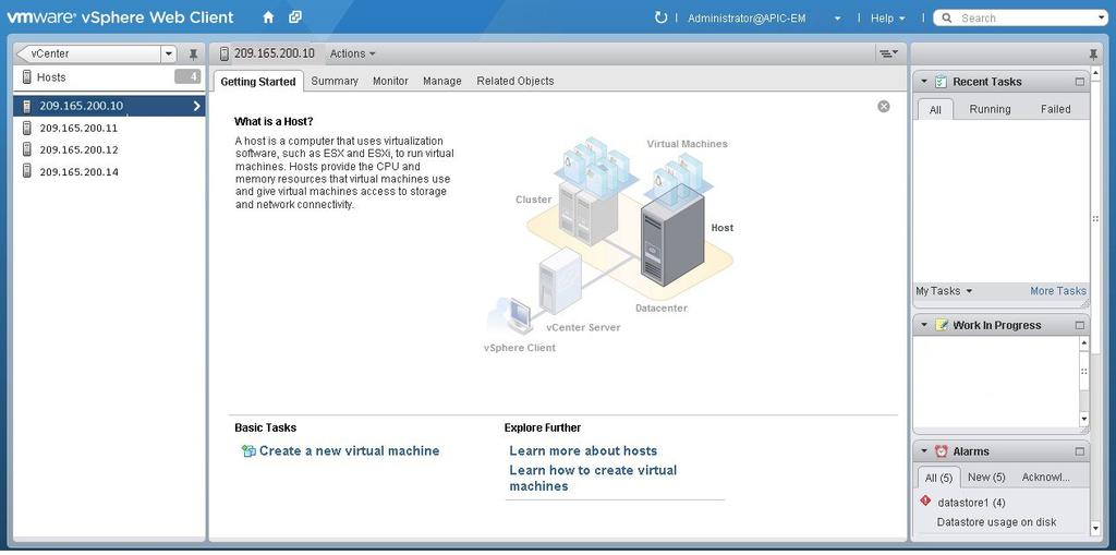 Configuring Resource Pools Using vsphere Web Client Step 2 Click vcenter in