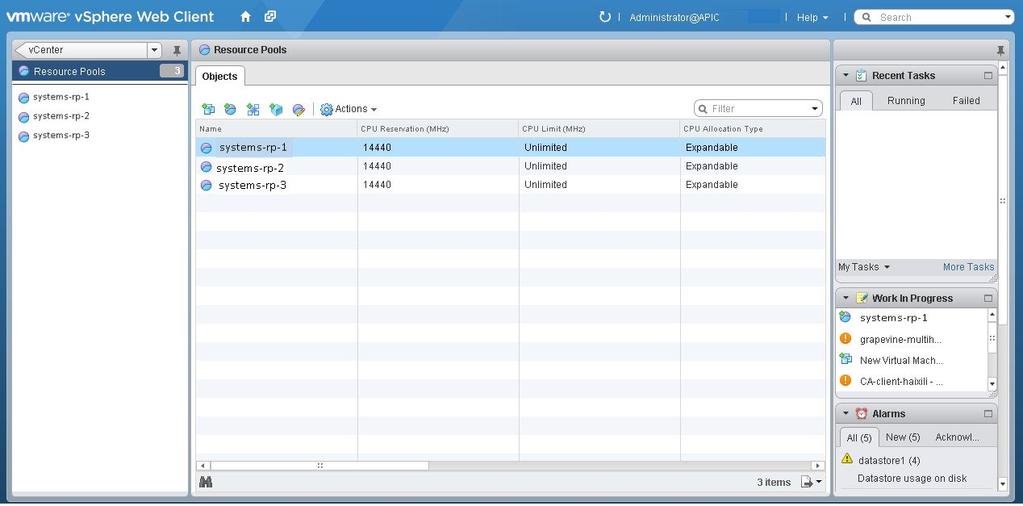 Configuring a Virtual Machine Using vsphere Web Client Step 2 Click vcenter in the Navigator.