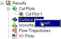 COSMOSFloWorks 2004 Tutorial Surface Plots 6 Clear Contours and select Vectors in the plot definition. 7 Click OK. This is the plot you should see.