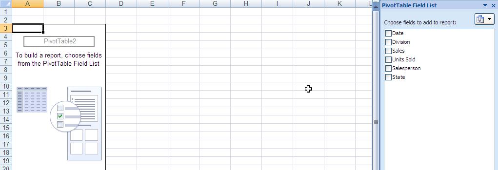Optional: In most cases it is best to have your pivot table on a new worksheet.