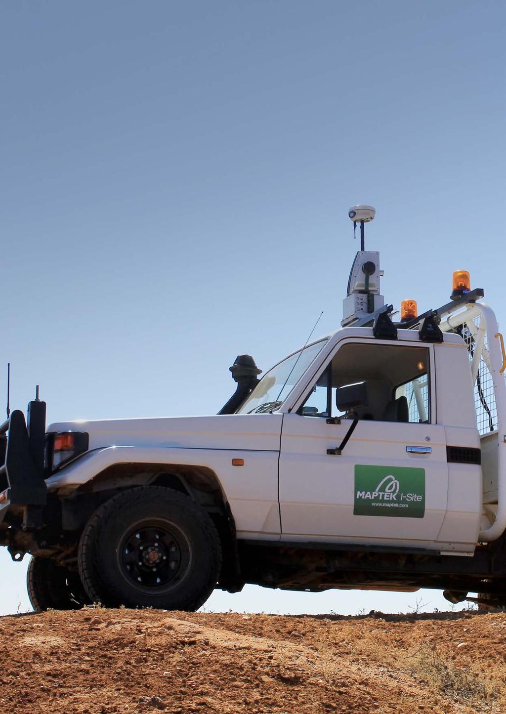 The I-Site vehicle system allows I-Site laser scanners to be mounted and transported on common site vehicles.