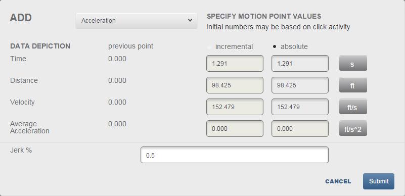 Defining a Motion Profile Here is the motion profile that has been specified for the application. Let s look at how to enter this information into the Profile page in Motion Analyzer. 1.