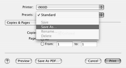 Advanced Printing 1 Open the Print dialog box. See "Printing with Macintosh" on page 9 2 Select all of the necessary settings.