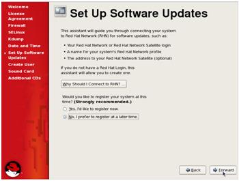 The next step is for software updates from Red Hat, at this