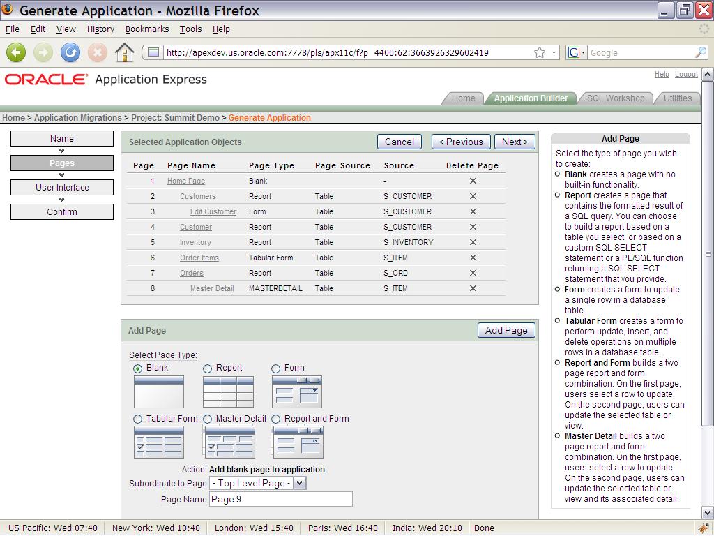 Forms to APEX Conversion Process Each selected component from the Forms meta data gets