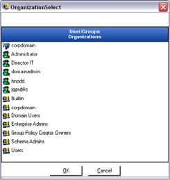 Figure 5: Management Console Permissions Settings Window Note: All groups are granted access to the Management Console by default, though they will be unable to perform