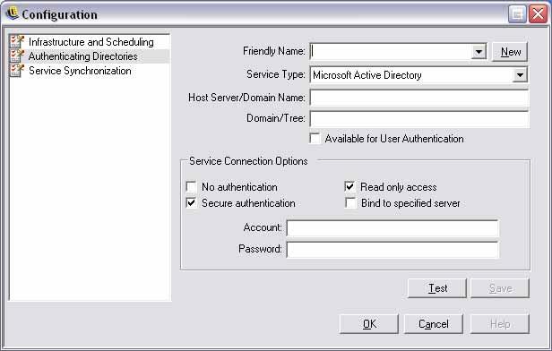 Authenticating Directories Policies are distributed to end-users by interrogating the Enterprise's existing directory service (Active Directory, NT Domain*, and/or LDAP).