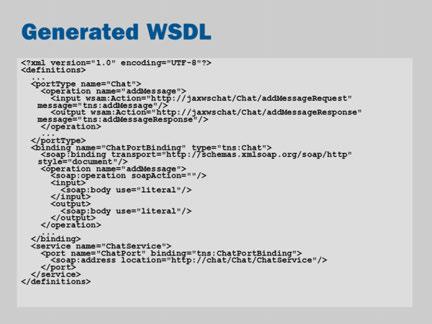 When you deploy a JAX-WS service, you can write a WSDL interface definition file or you can let the