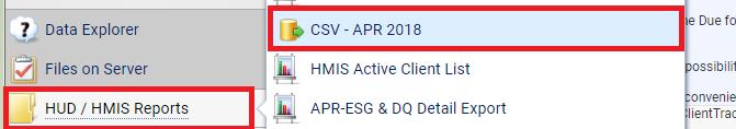Instructions for Locating and Running the CSV APR Report Locating the CSV - APR report in ClientTrack 1.