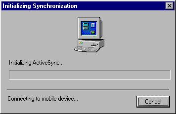 Windows CE Setup Launching ActiveSync Manually 32 Launching ActiveSync Manually To launch ActiveSync manually on your mobile computer, follow these steps: 1 Tap