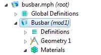 The Global Definitions and Definitions nodes can contain Variables, which are expressions of the dependent variables the variables that are solved for in a simulation.