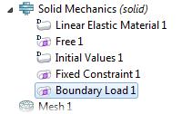 4 In the Model Builder, right-click Solid Mechanics (solid) and at the boundary level,