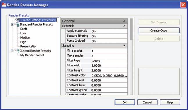 Figure 18-13. The Render Presets Manager dialog box.