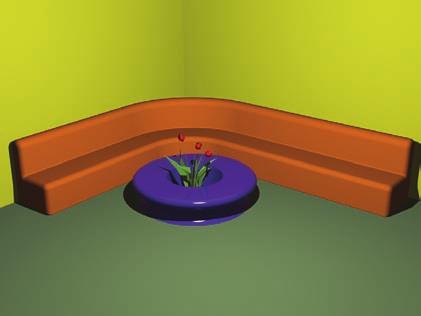 Figure 18-7. A This scene has a single point light. B Global illumination is turned on. Notice the unevenness of the lighting. This can be seen especially on the sofa and in the corner of the walls.
