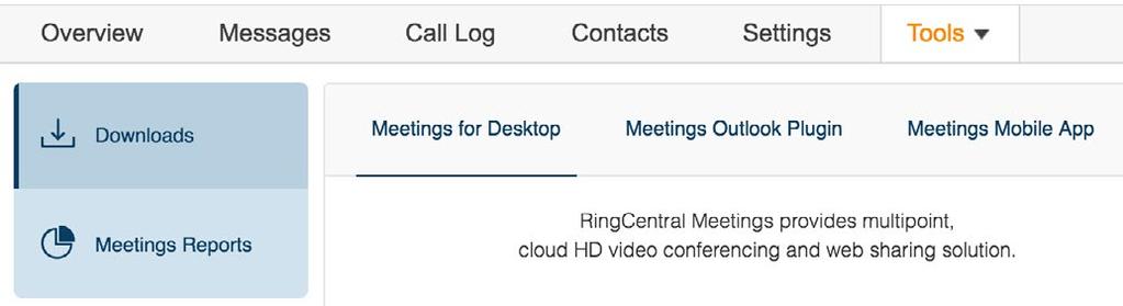 RingCentral Meetings QuickStart Guide RingCentral Meetings empowers your workforce to collaborate from any location