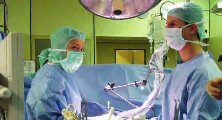 Ergonomic Work The enlarged image of an open-surgical procedure can be observed via a FULL HD monitor from a convenient