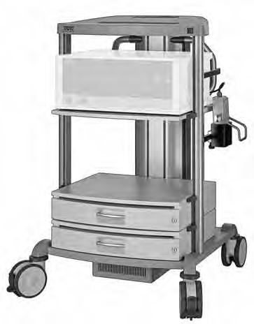 CALCULASE II SCB Equipment Cart n Special Features: Flexible use of CALCULASE II SCB in various ORs Spacious storage room for accessories and expendable materials in two lockable drawers (LASER