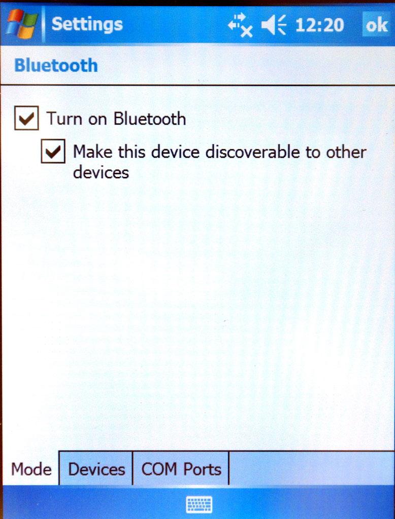BLUETOOTH CONFIG Make sure the Bluetooth is turned on.