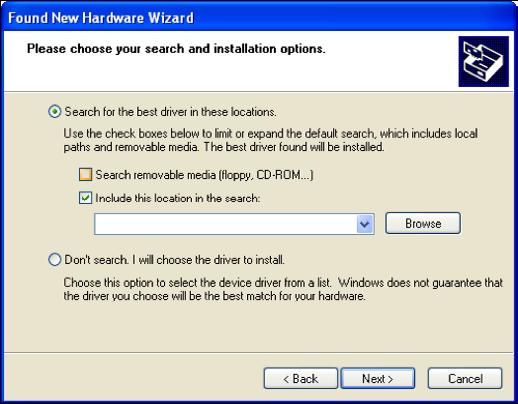Either of the two choices given in Figure will correctly install the new hardware onto the PC, but the automatic installation will take more time as it must search for the driver software.