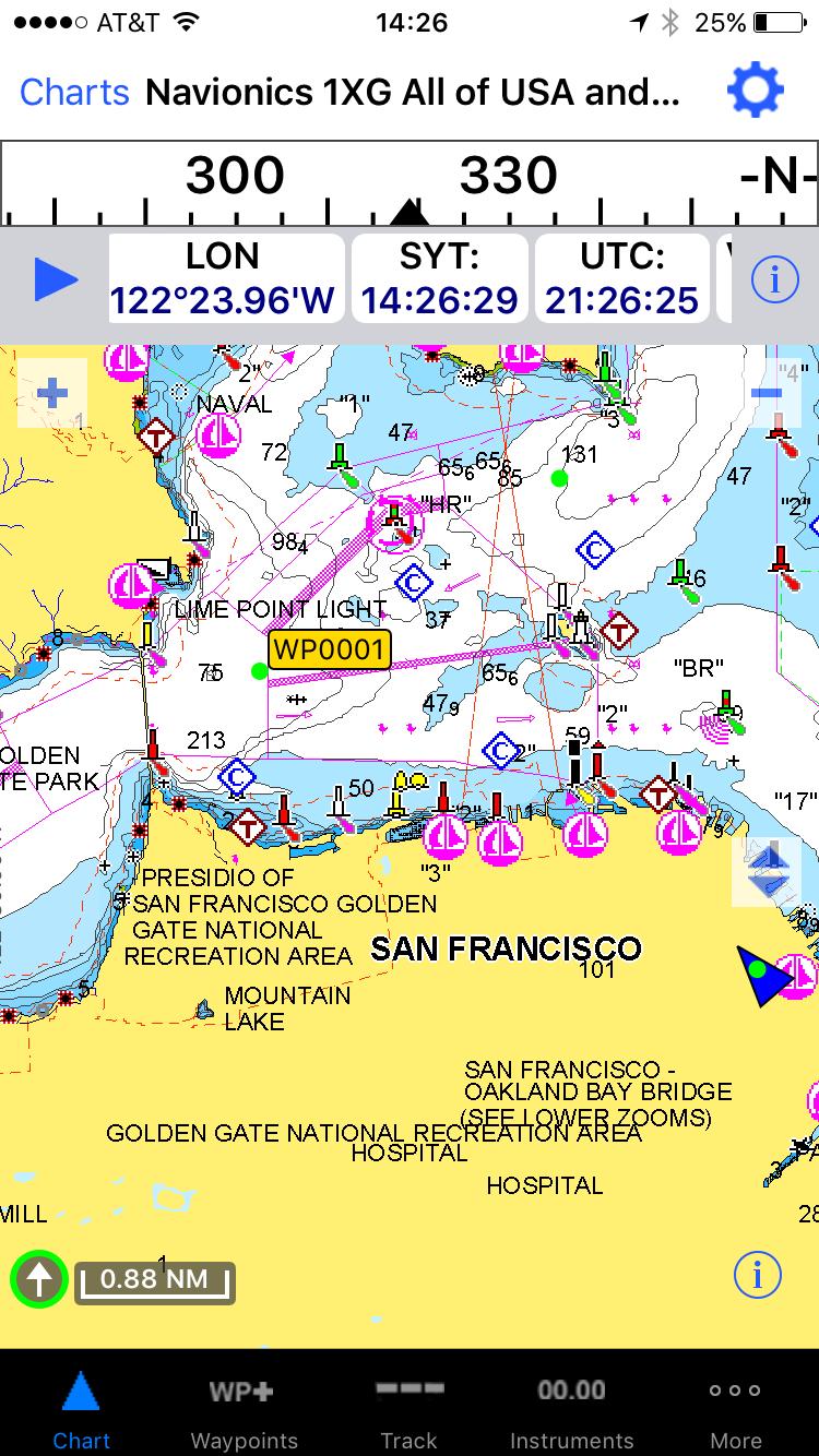 Create a Waypoint A Waypoint is a position on a Chart that you want to make note of.