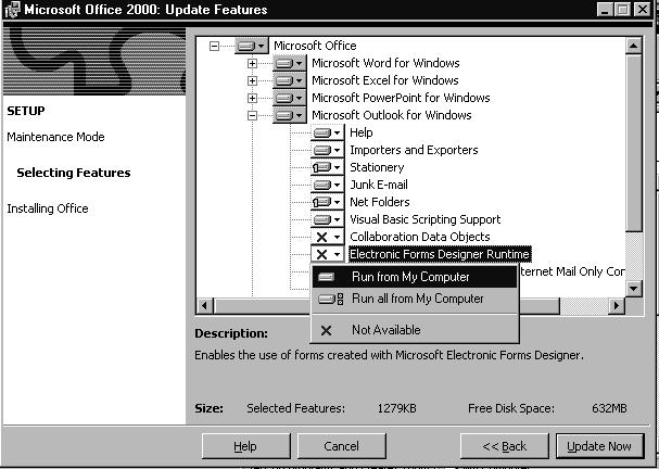Setting Up the Client Workstation Install Component for Microsoft Office 2000 Install Component for Microsoft Office 2000 Install Component for Microsoft Office 2000 A workstation with Microsoft