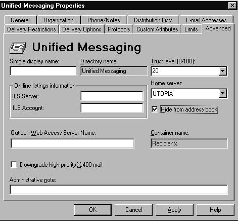 Performing Optional Procedures Hide from Address Book for Dispatcher Mailbox Hide from Address Book for Dispatcher Mailbox To Hide the Dispatch Mailbox from the system s address book: 1.