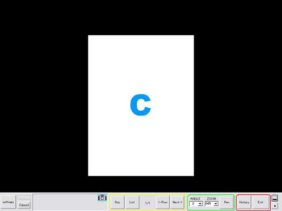 If there are parts that are not displayed when the image is enlarged, the image can be moved using the scroll bars or by dragging. The setting is stored in the memory as long as ip Viewer is running.