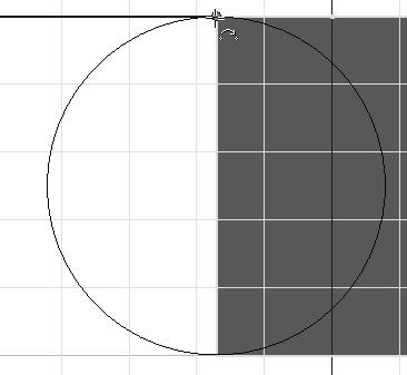 We will align the center of the circle to the midpoint of the base feature. 6.