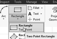 Create a rectangle that is aligned to the top and bottom edges of the base feature as