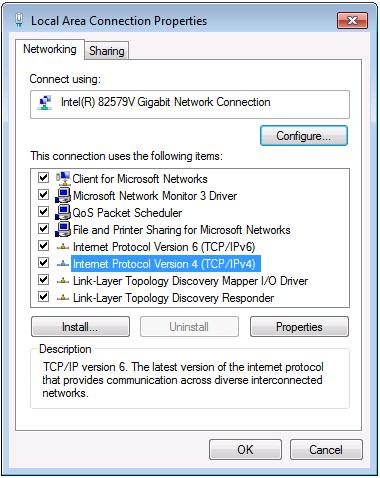 2 Click Change Adapter Settings. 3 Highlight the network adapter you want to use to connect to the device and click Change settings of this connection. 3).