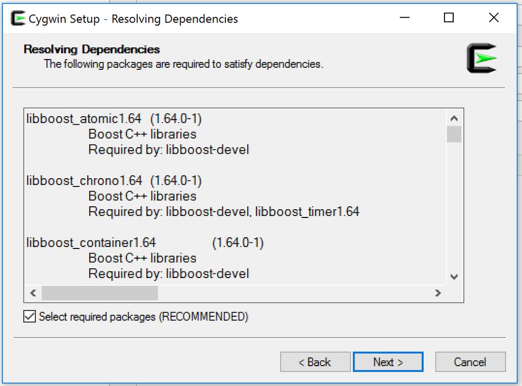 Figure 29: Dependencies 14. Back in CLion, the software will now try and detect the new libraries. After about a minutes, it should have automatically detected all the libraries. Click OK.
