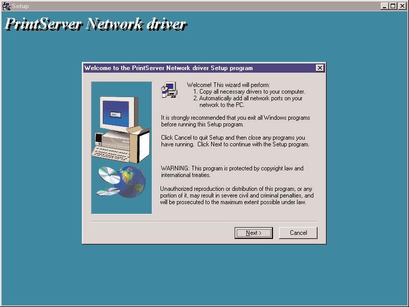 CHAPTER 4: Windows Peer-to-Peer Network Figure 4-18. Network driver setup program screen. 4. Click on the Next button, and Figure 4-19 appears.