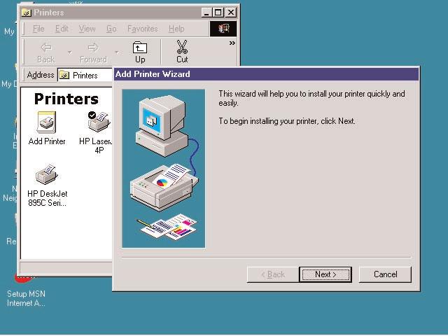 CHAPTER 4: Windows Peer-to-Peer Network Figure 4-24. Add Printer Wizard screen. 3.