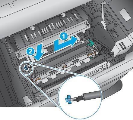 IMPORTANT : Make sure that both ends of the roller assembly are fully seated in the holders. Figure 48.