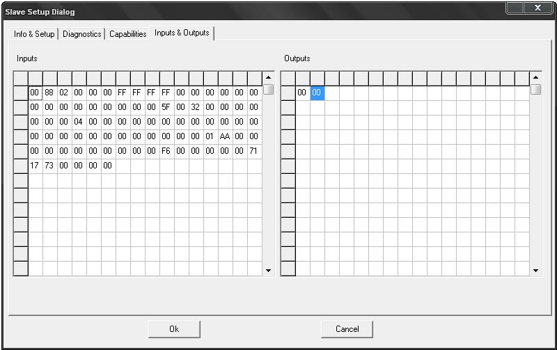 FIELDBUS INTERFACE COMMUNICATIONS GUIDE Figure 3: Profibus I/O data - 43 words in, 1 word out The following DP Master configuration menu shows how a smaller set of I/O poll data can be chosen from