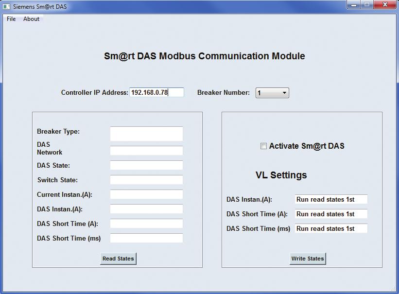 Chapter 4 Communications Using the Sm@rt DAS Communication Module At the top of the screen, type in the controller IP address (default is 192.168.0.