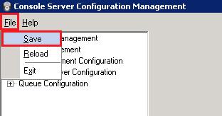 To save the configuration click on File