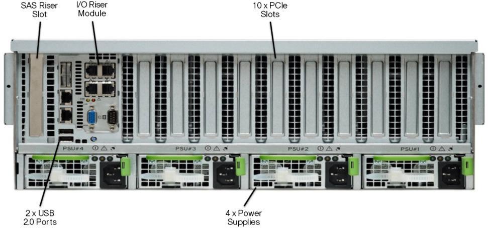 Figure 4. Rear View of the Cisco UCS C460 M2 Server Figure 5.