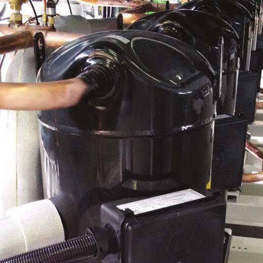 Unique scroll compressor design allows for resistance to liquid slugging.