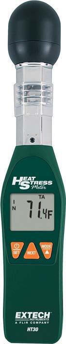 Featuring Model HT30 Heat Stress Index Measures how hot it feels when humidity is combined with temperature, air movement, and radiant heat Wet Bulb Globe Temperature Considers the effects of