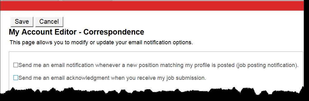 Tip You can set up your profile to receive email notifications whenever a job matches your profile.