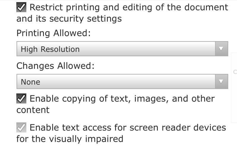 Enable text access for screen reader devices for the visually impaired allows the visually impaired users to access text with screen reader devices.