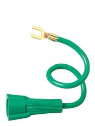 Special connectors, like the Greenie, make pigtailing easy, saving time and ensuring code compliance Pre-made pigtails are becoming more popular because of the time-savings involved.